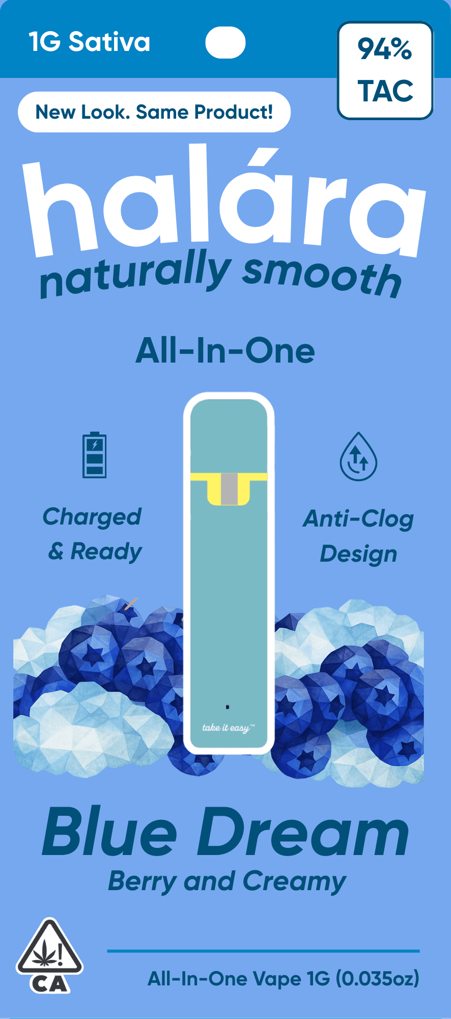 Halara Blue Dream All-in-One packaging