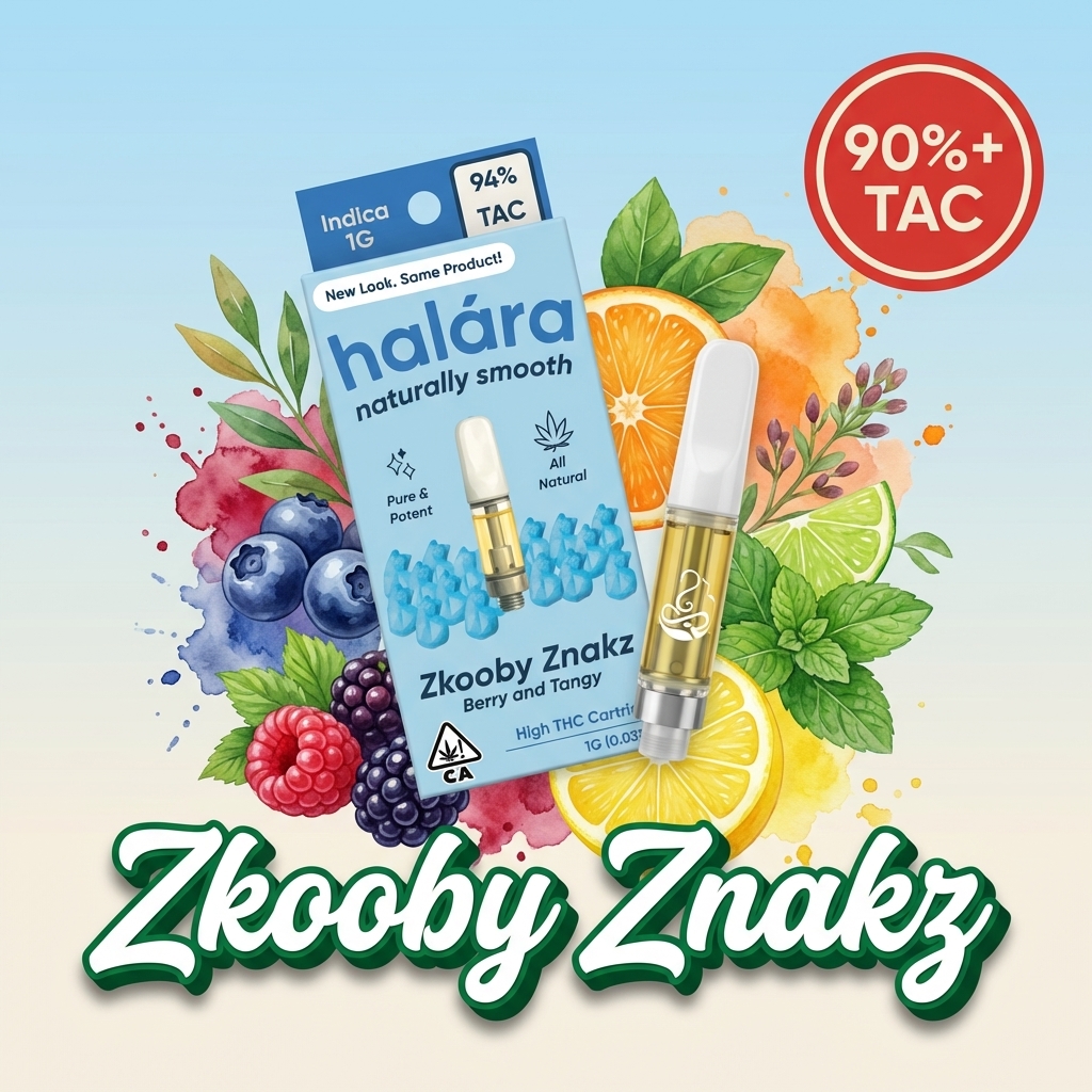 Zkooby Znakz Indica Cannabis Vape — High THC | Halara Cannabis