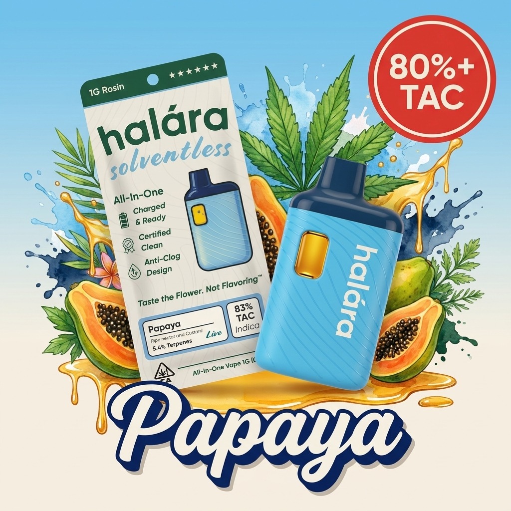Gas Nana Strain Vape — Indica, Rosin | Halara Cannabis