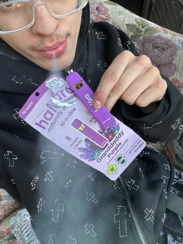 Halára customer photo — purple daddy